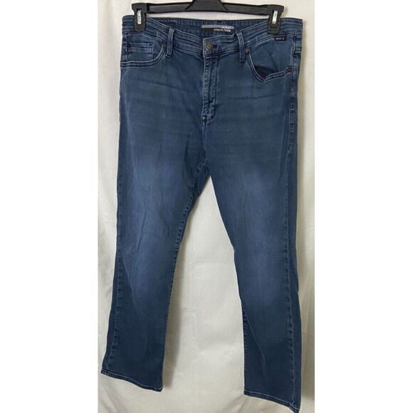 Mavi Matt Mens Jeans 35 x‎ 30 Blue Athletic Denim Relaxed Straight Leg - Picture 1 of 11